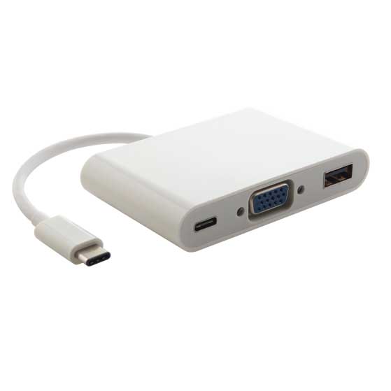 USB3.1 TypeC to VGA+USB3.0+TypeC Adapter