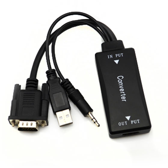 VGA+AUDIO TO HDMI Active Adapter Cable